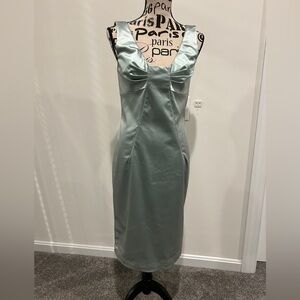 New Dolce & Gabbana Women Mint Color Shift Midi Length Dress Size M / IT 46